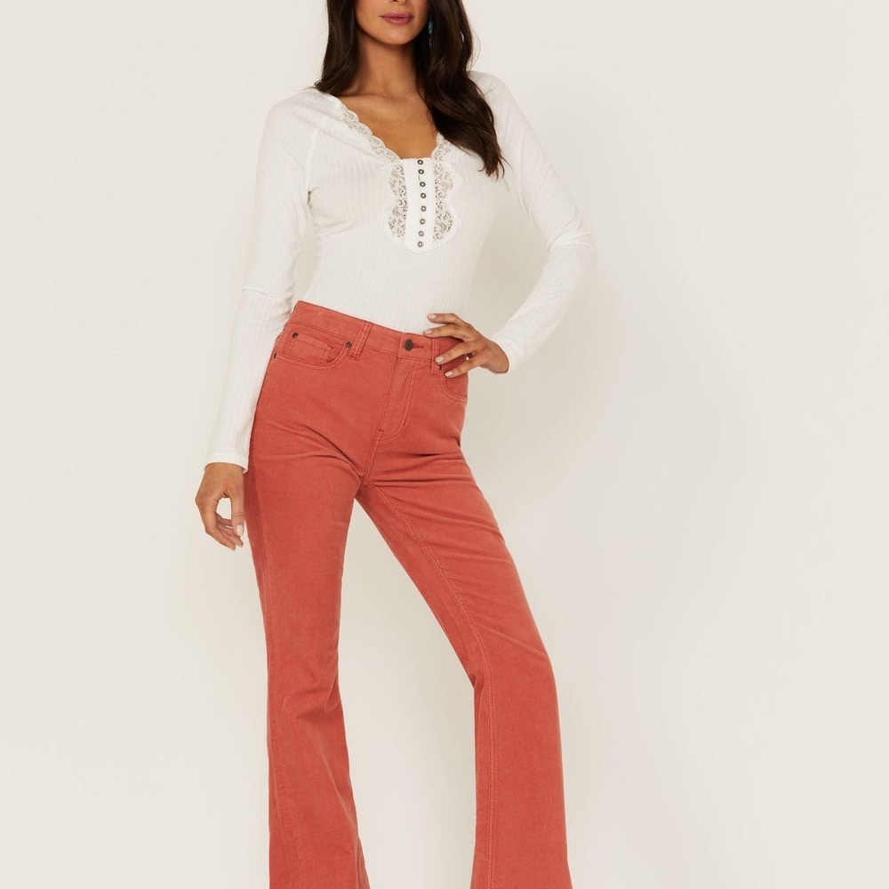 Idyllwind Miranda Lambert Brick Corduroy Flare Jeans Western Cowgirl Hippie 12 - Picture 10 of 10
